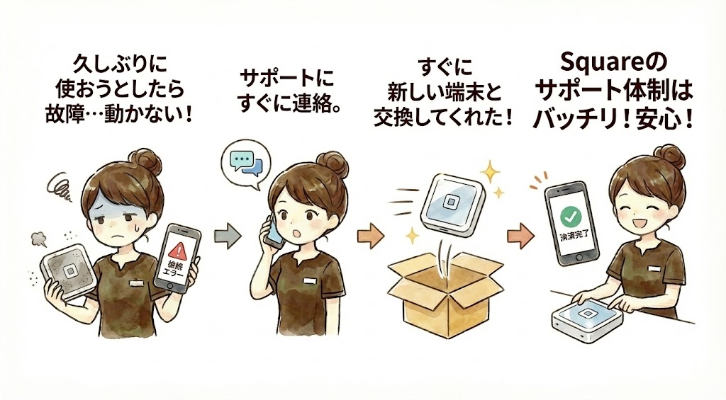 スクエアサポートがすごい