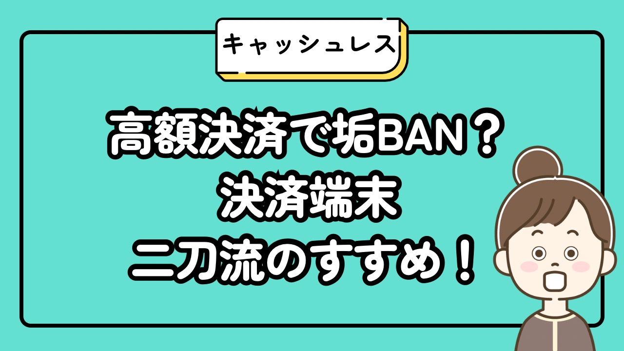 高額決済で決済端末サービス垢BAN？二刀流のススメ