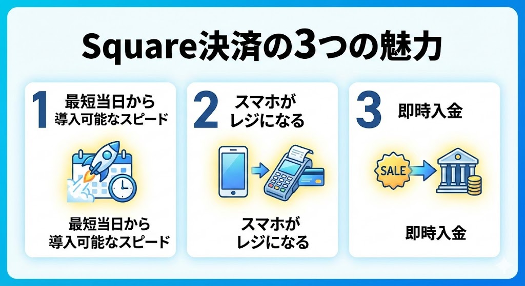 Square決済の３つの魅力