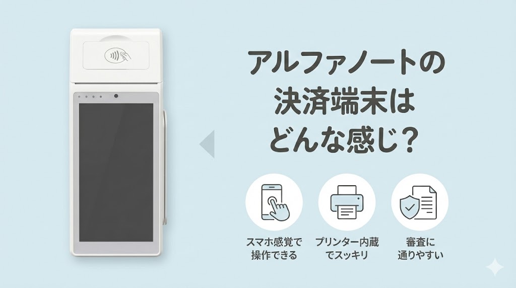 アルファノートの決済端末はどんな感じ？