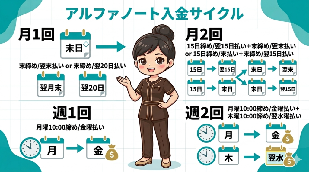 アルファノート入金サイクル