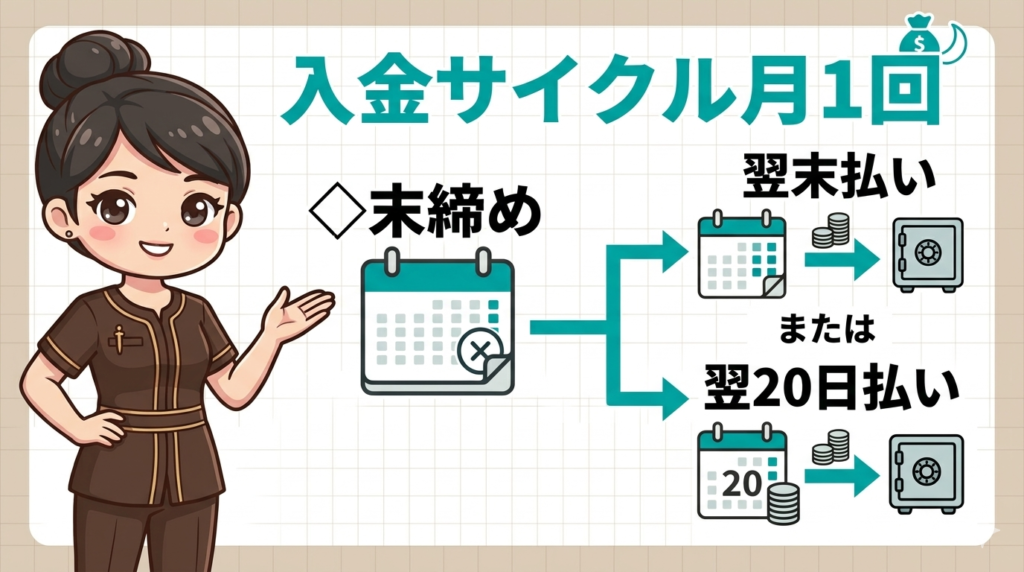 アルファノート入金サイクル月1回の場合